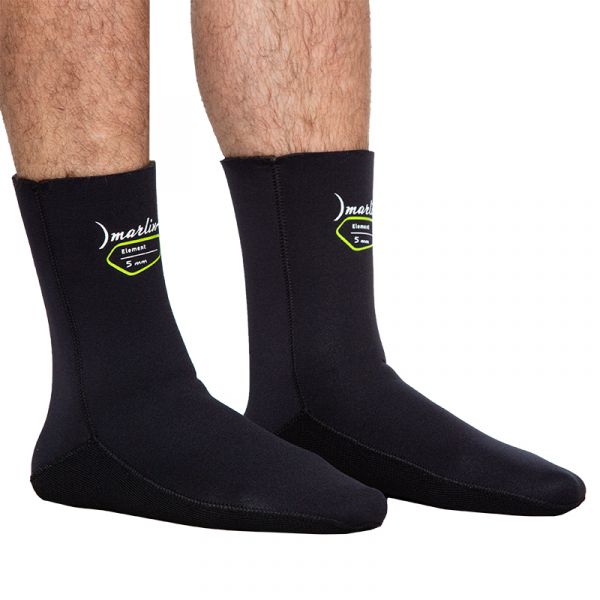 Marlin Element Black Socks 7 mm