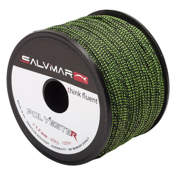 Линь Salvimar Polyester, черно-зеленый ø 1.7 мм., 90 кг., 50 м.