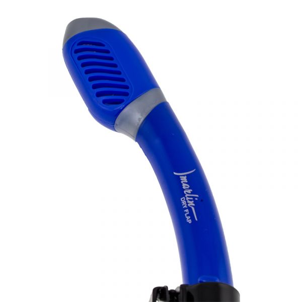 Marlin Dry Flap Blue/trans Snorkel