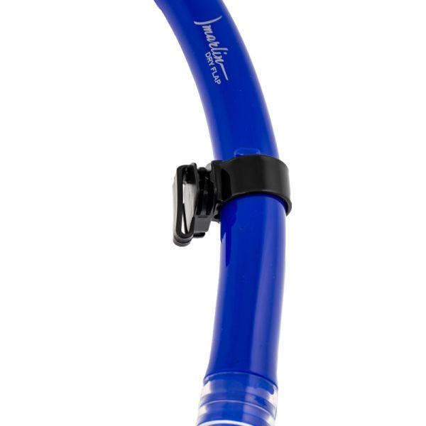Marlin Dry Flap Blue/trans Snorkel