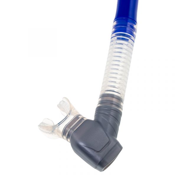Marlin Dry Flap Blue/trans Snorkel
