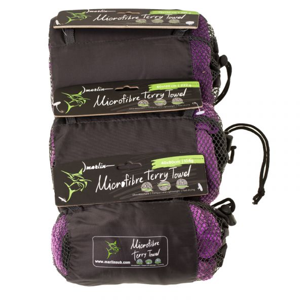Towel Marlin Microfiber Terry Towel Dark Purple